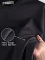 Black Plain Oversized T-shirt for Men - Image 2