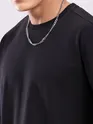 Black Plain Oversized T-shirt for Men - Image 5